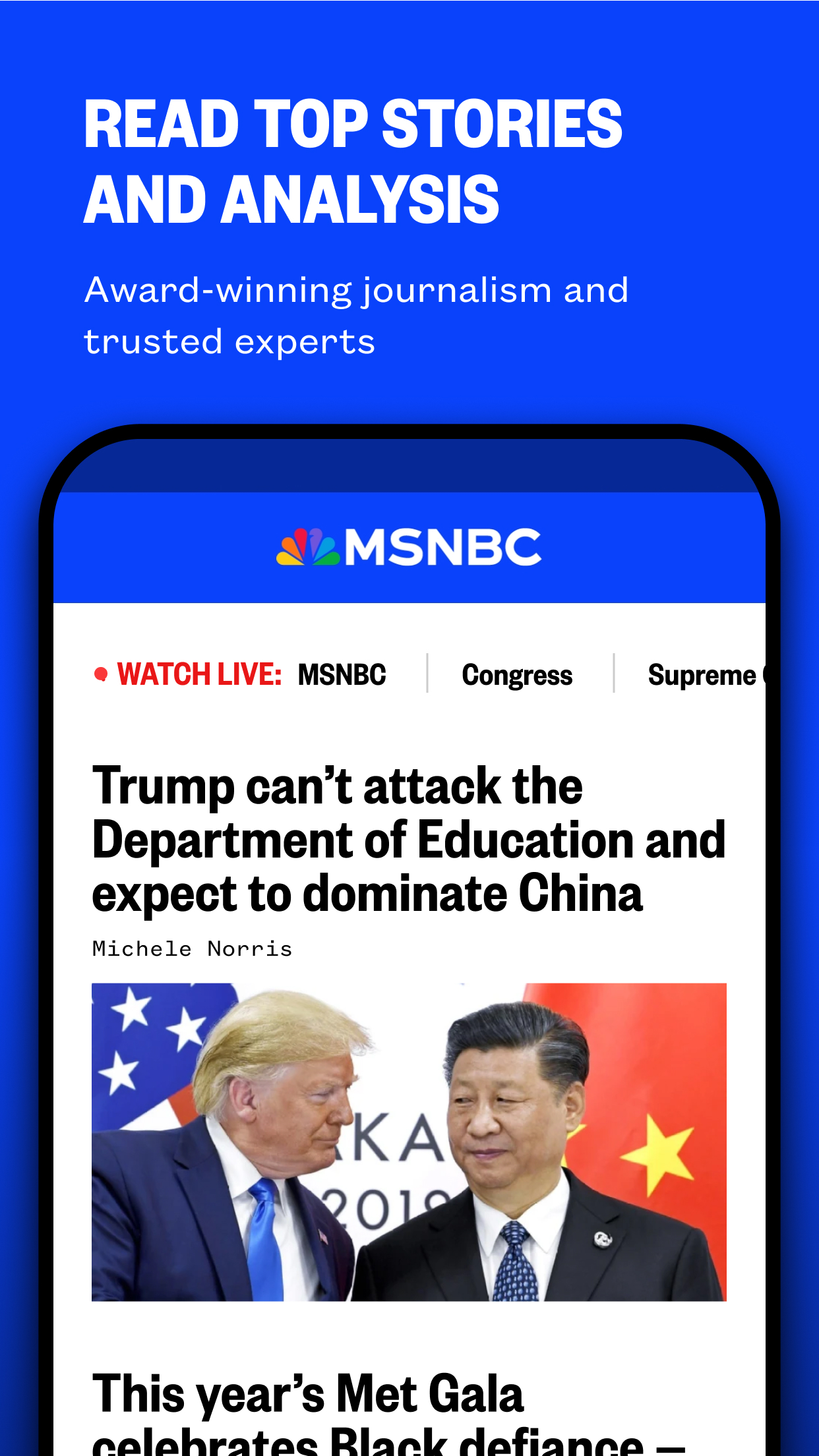 MSNBC: Watch Live & Analysis APK screenshot
