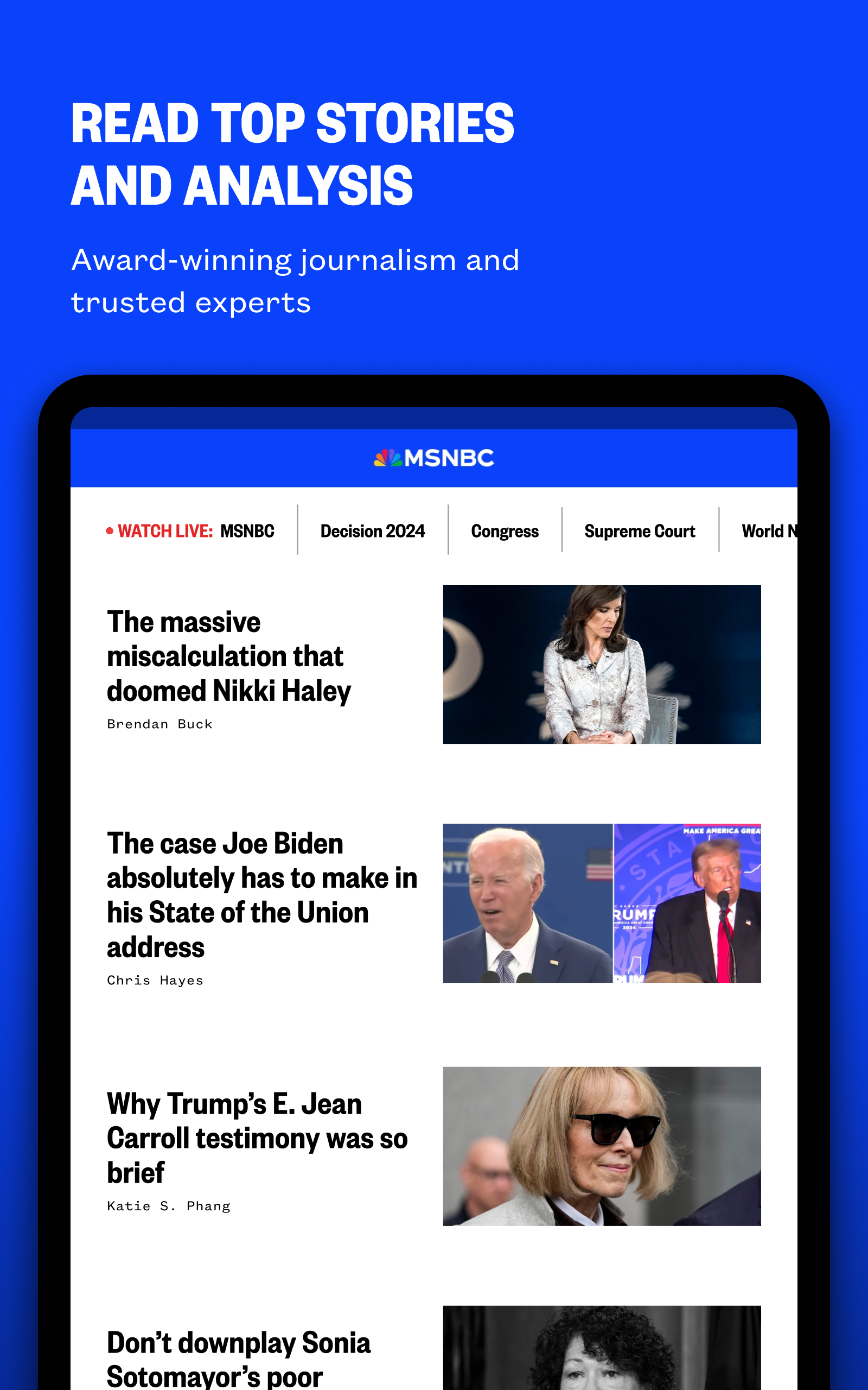 MSNBC: Watch Live & Analysis APK screenshot