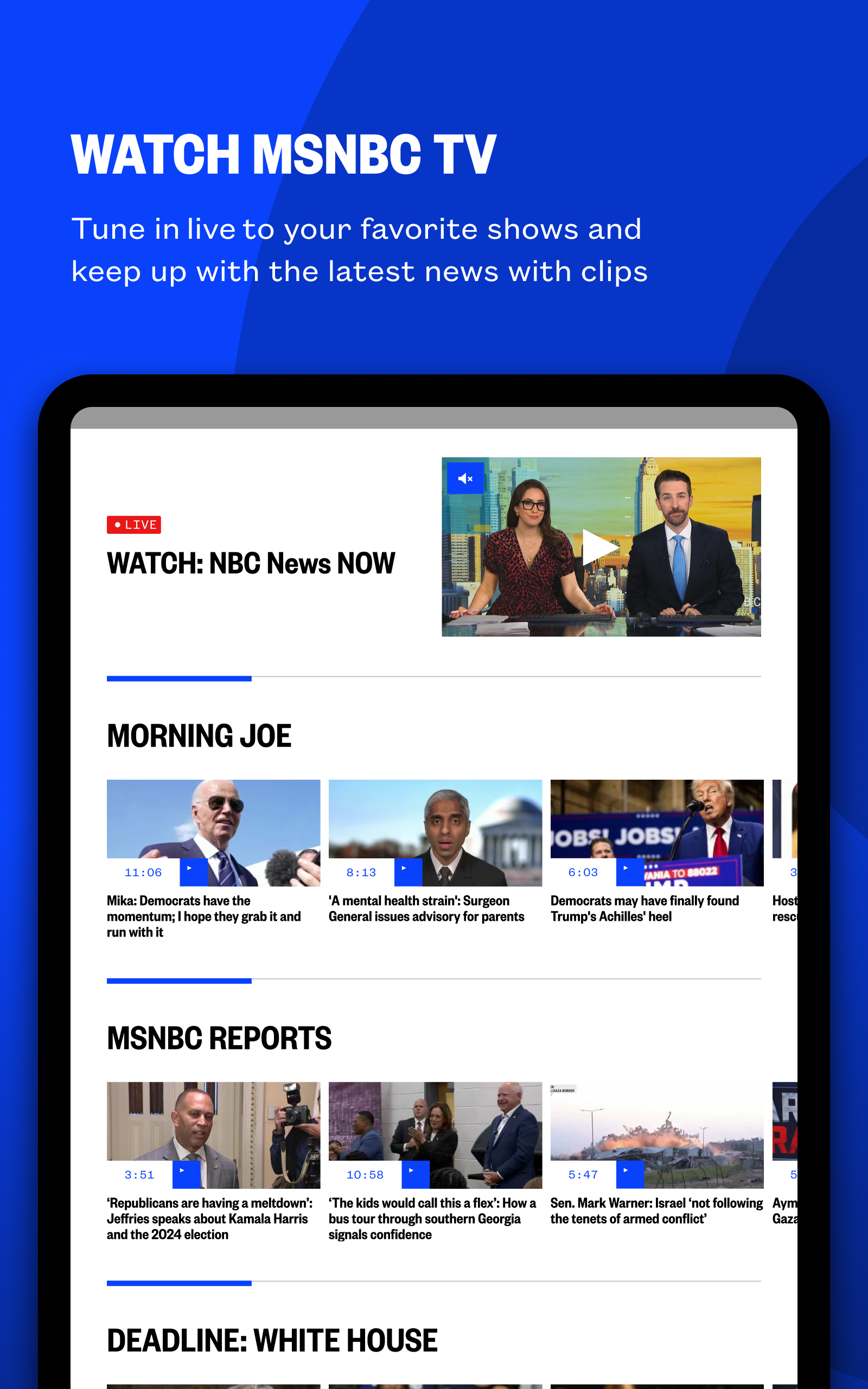 MSNBC: Watch Live & Analysis APK screenshot