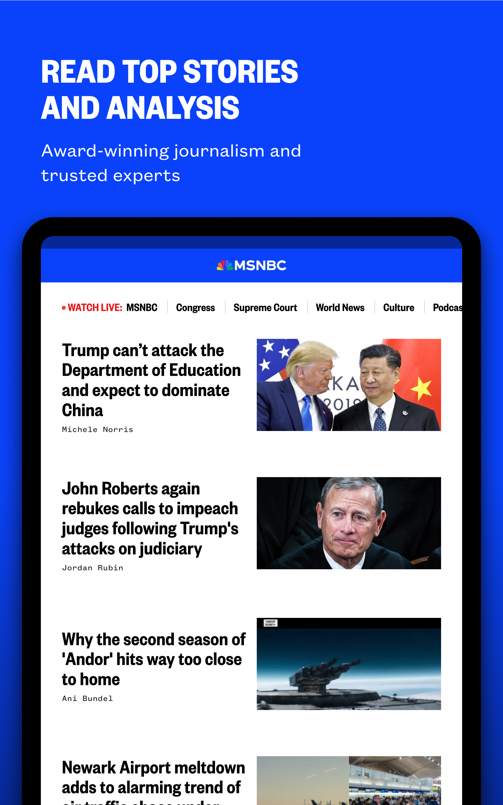 MSNBC: Watch Live & Analysis APK screenshot