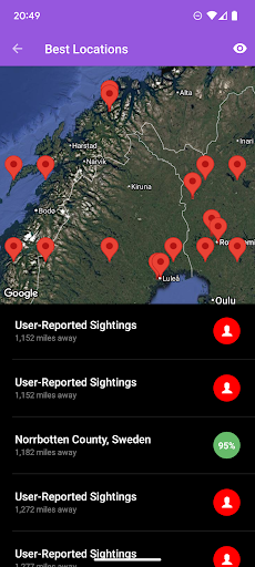 My Aurora Forecast & Alerts APK screenshot