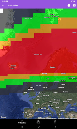 My Aurora Forecast & Alerts APK screenshot