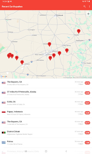 My Earthquake Alerts. Карта APK screenshot