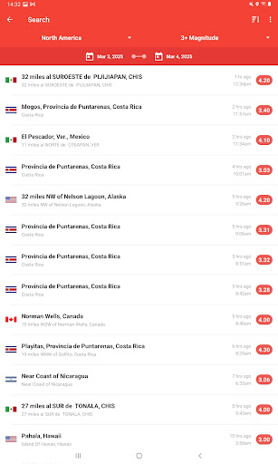 My Earthquake Alerts. Карта APK screenshot