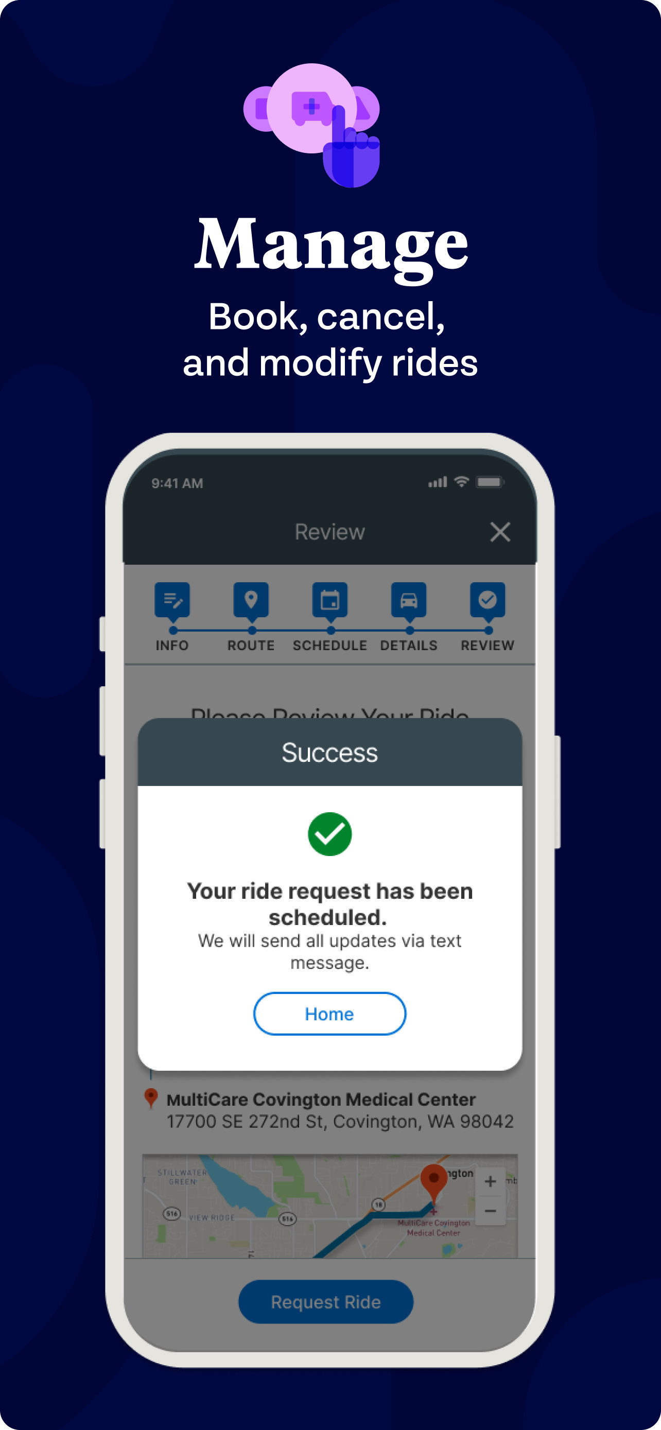 MySafeRide - Manage your rides APK screenshot