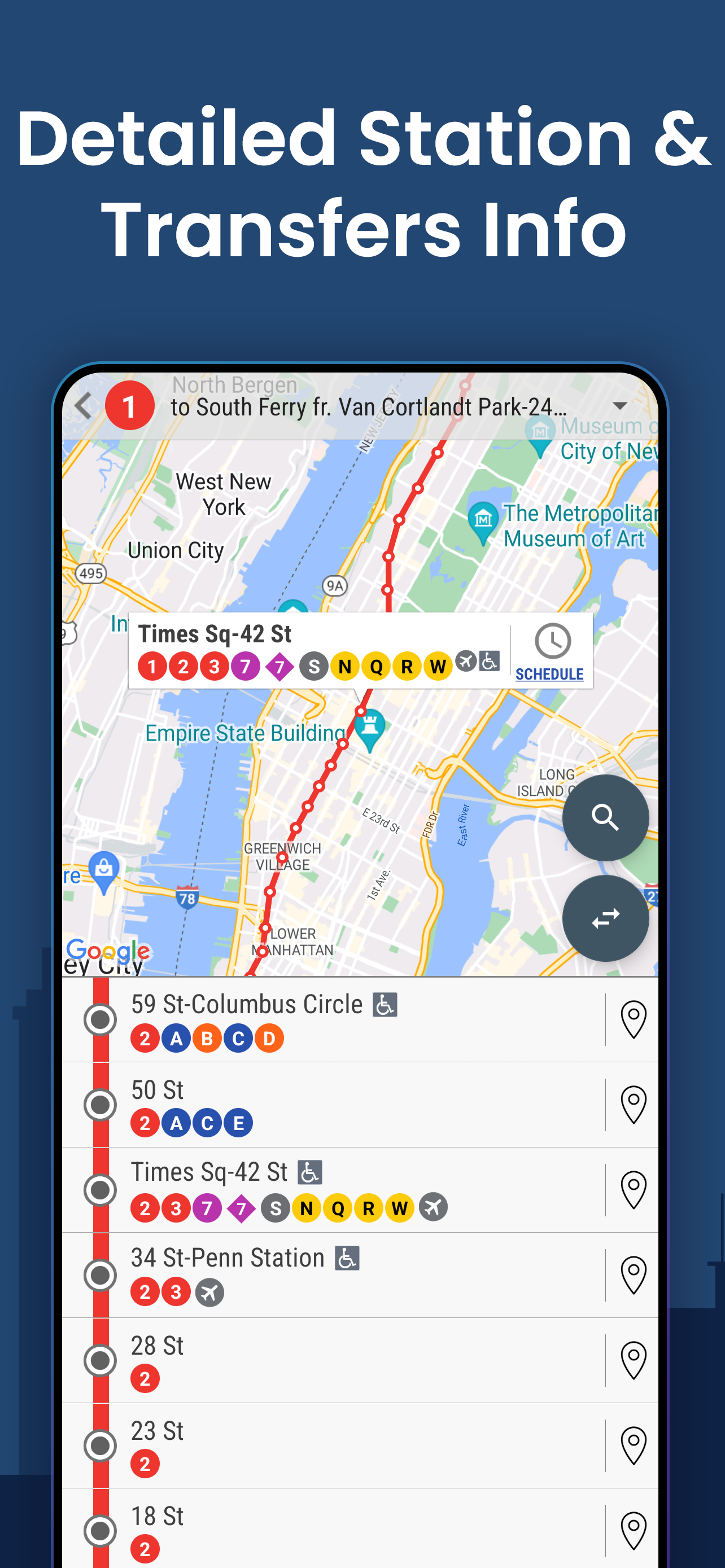 MyTransit NYC Subway & Bus MTA APK screenshot