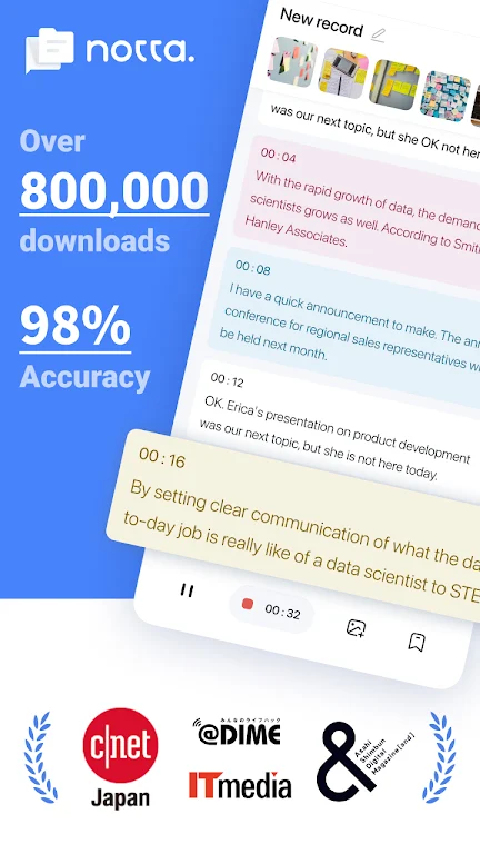 Notta-Transcribe Audio to Text APK screenshot