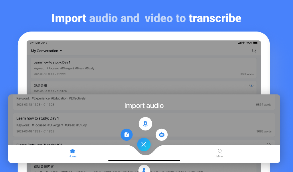 Notta-Transcribe Audio to Text APK screenshot