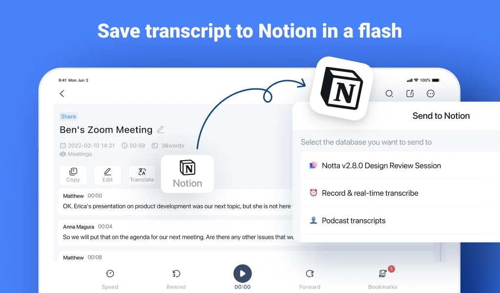 Notta-Transcribe Audio to Text APK screenshot