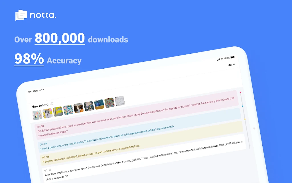 Notta-Transcribe Audio to Text APK screenshot