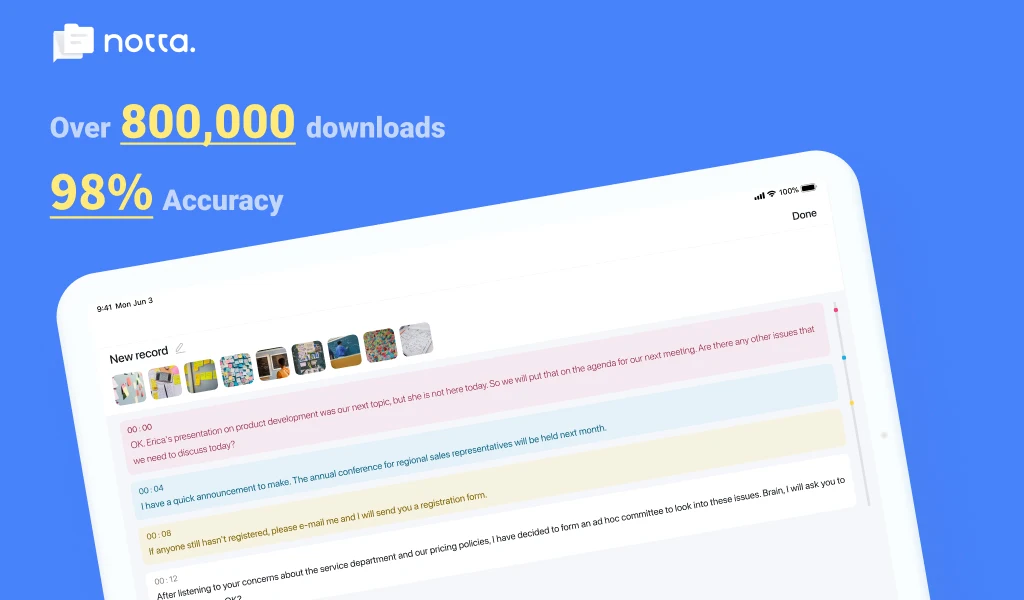 Notta-Transcribe Audio to Text APK screenshot