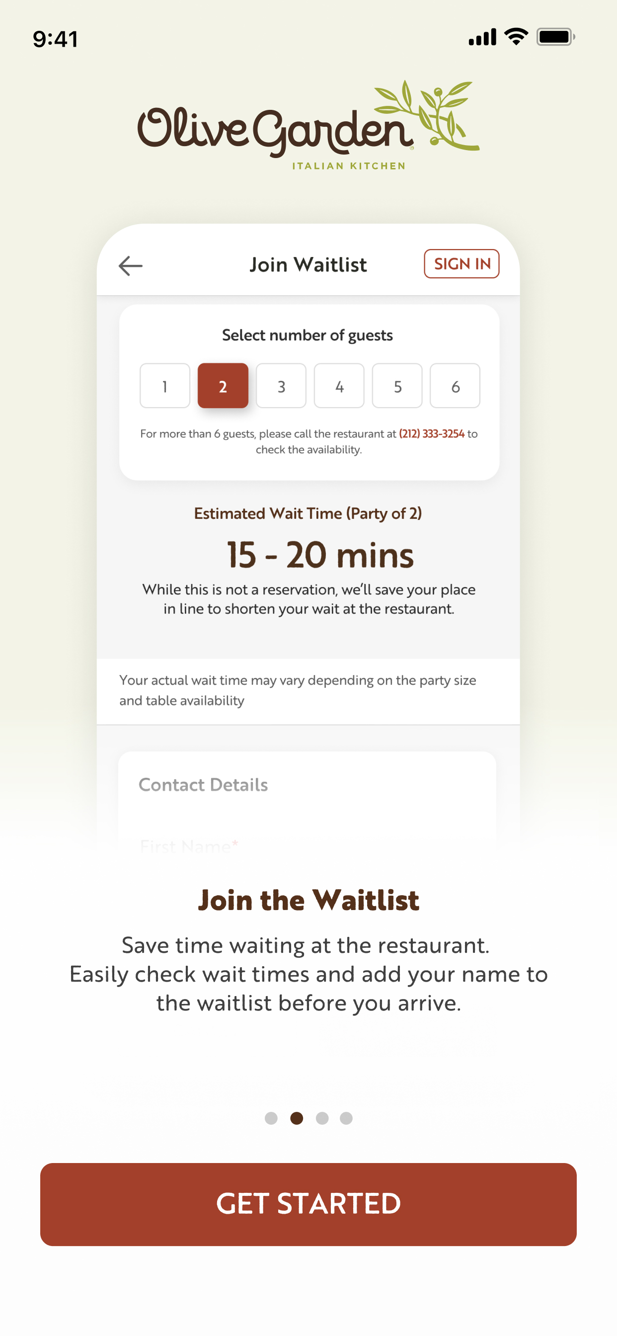 Olive Garden Italian Kitchen APK screenshot