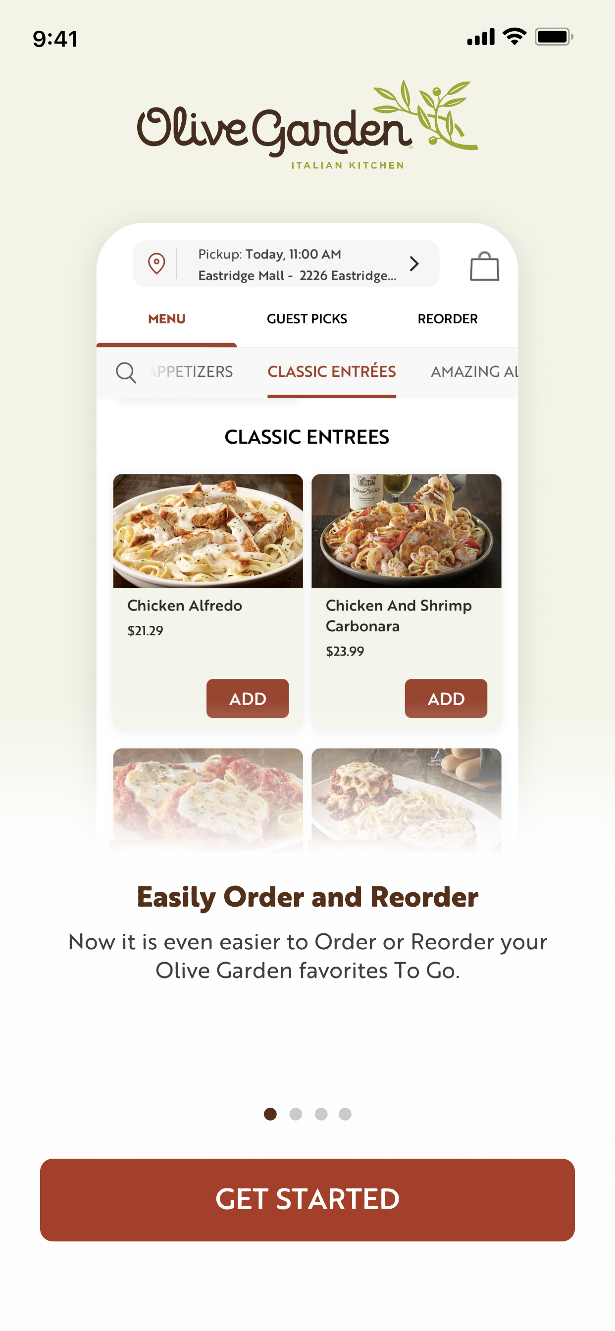 Olive Garden Italian Kitchen APK screenshot