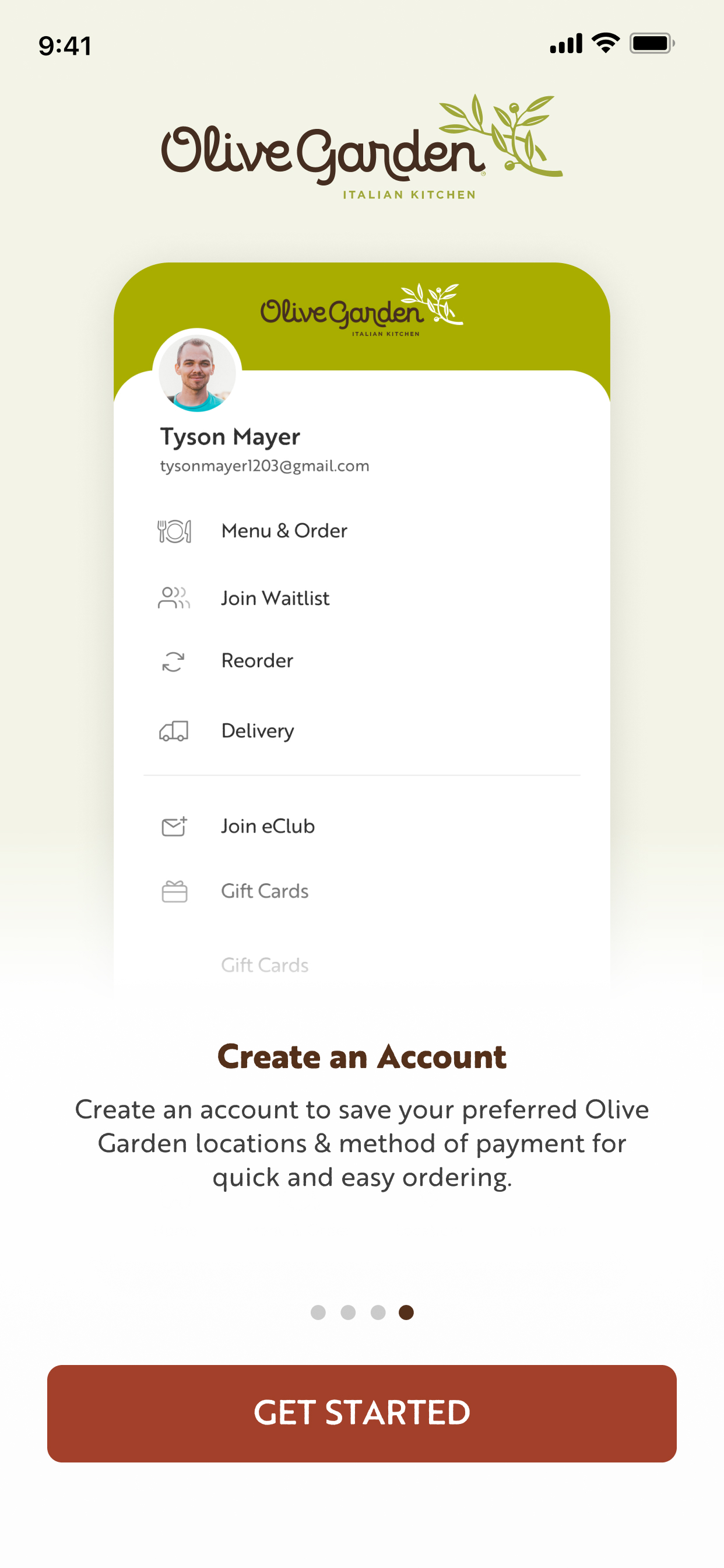 Olive Garden Italian Kitchen APK screenshot