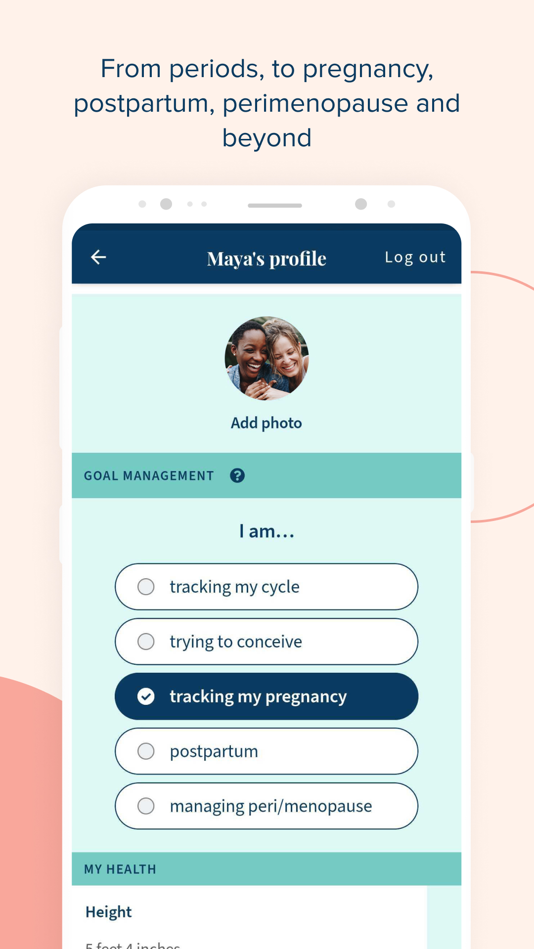 Ovia Cycle & Pregnancy Tracker APK screenshot