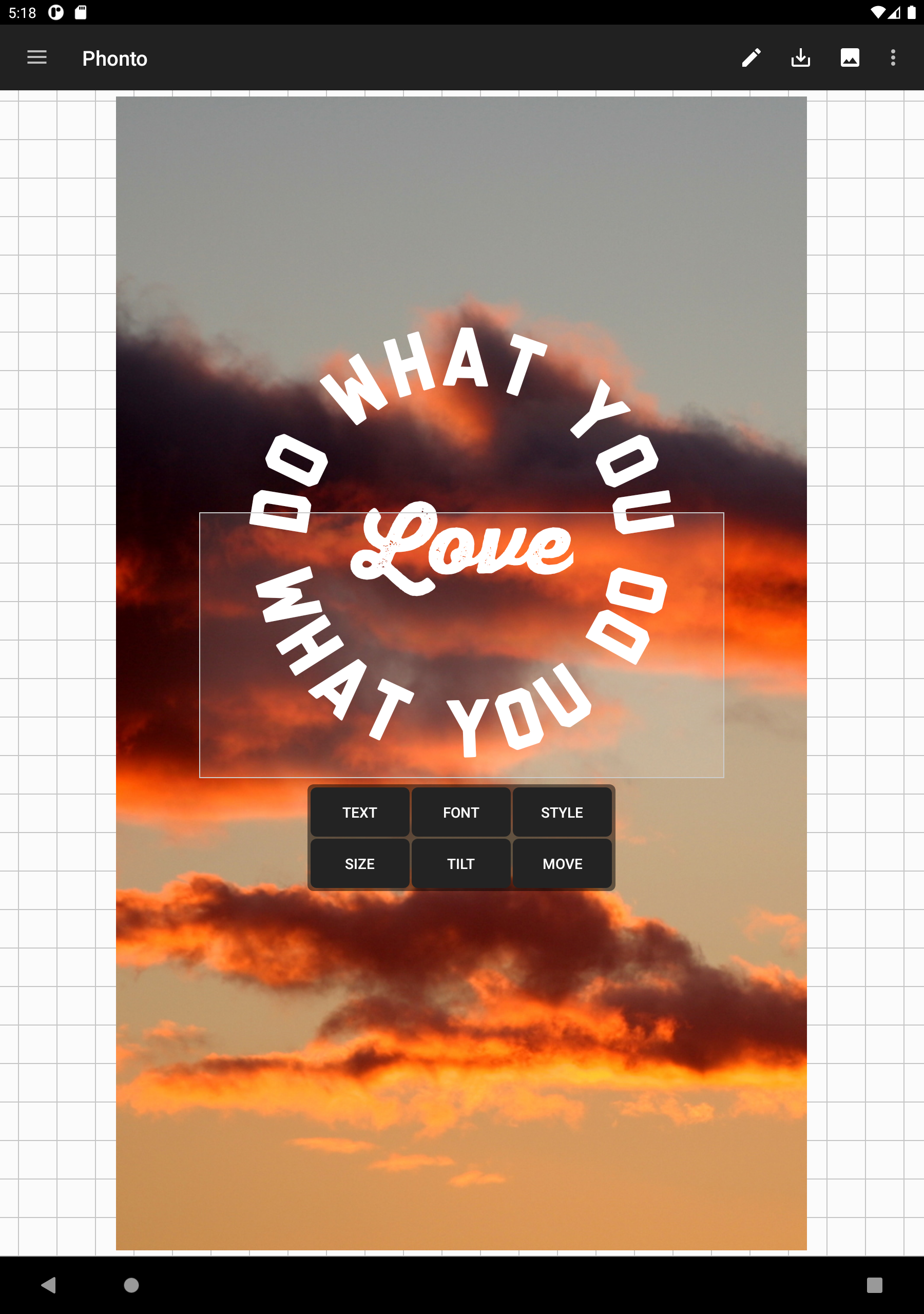Phonto APK screenshot