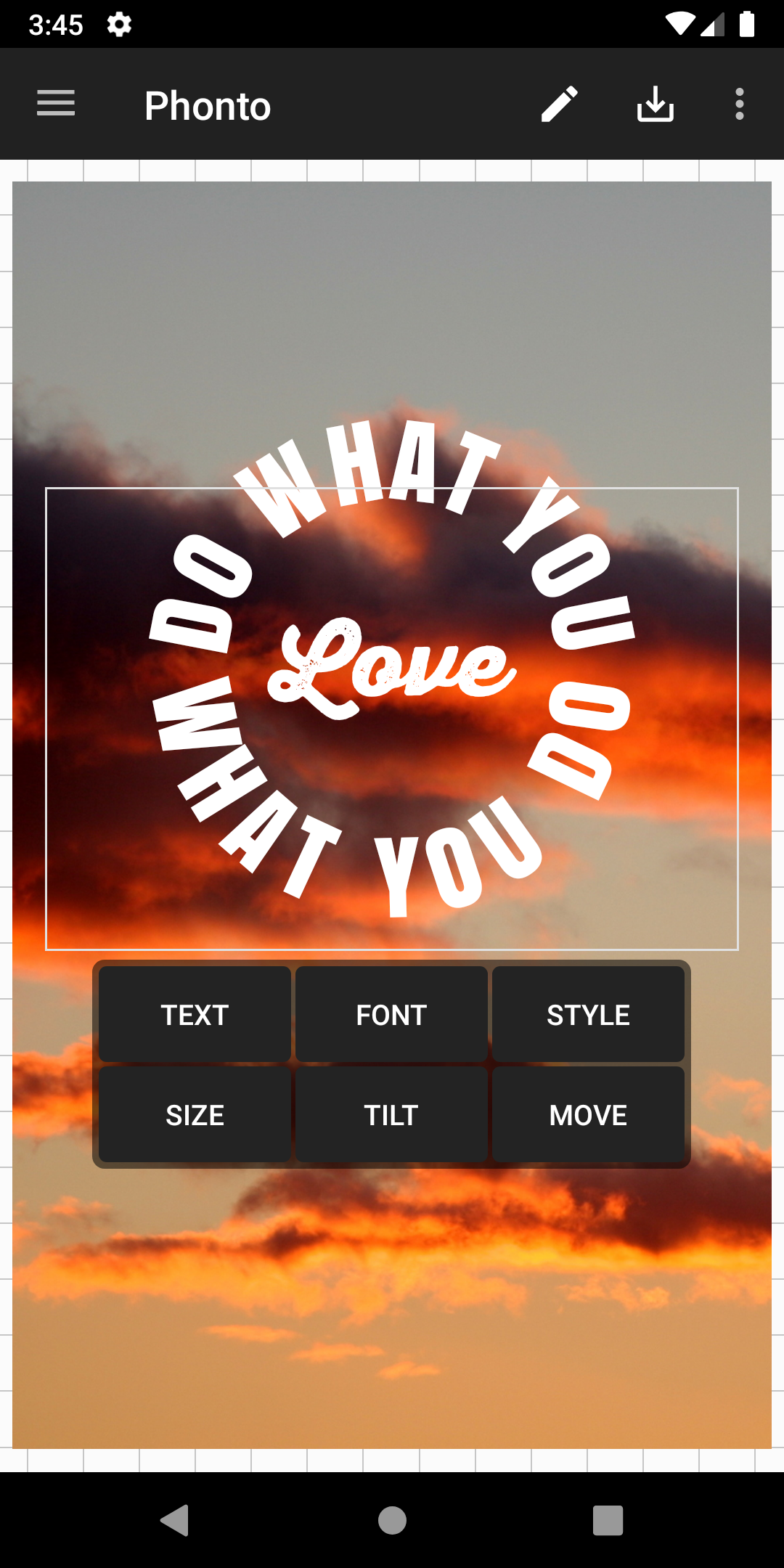 Phonto APK screenshot