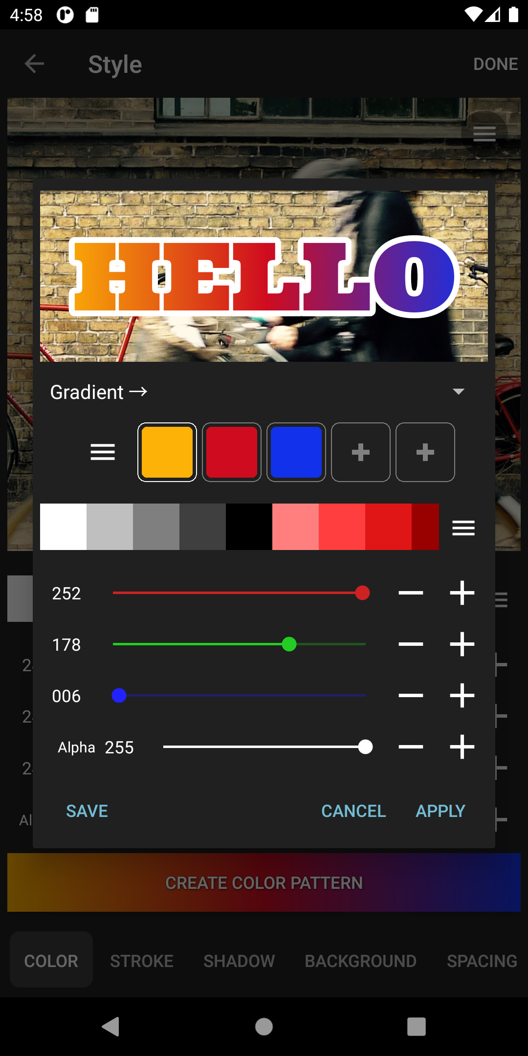 Phonto APK screenshot
