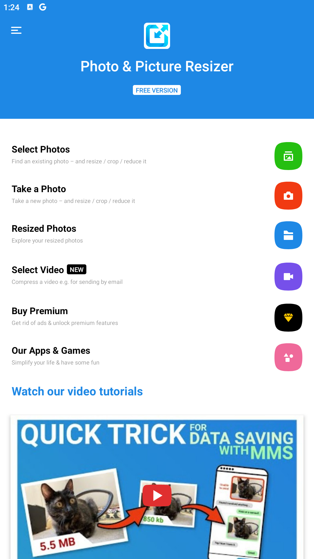Уменьшение изображений-Resizer APK screenshot