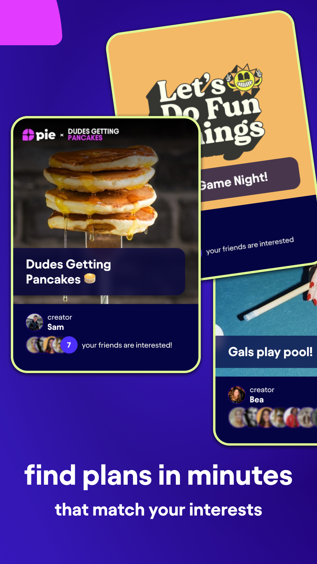 pie: make better friends APK screenshot