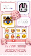Pink Cute Hippo Theme APK screenshot