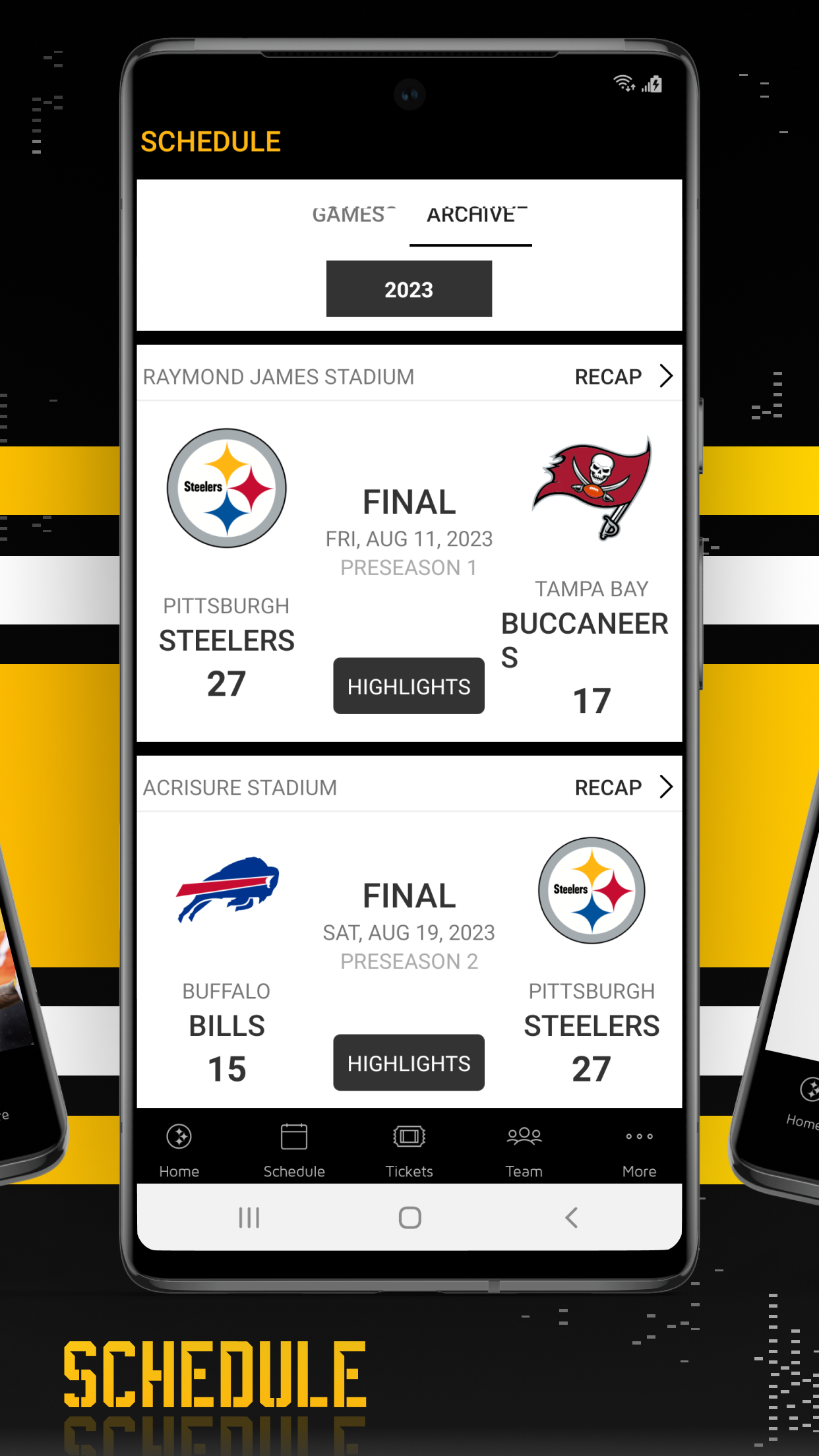 Pittsburgh Steelers APK screenshot