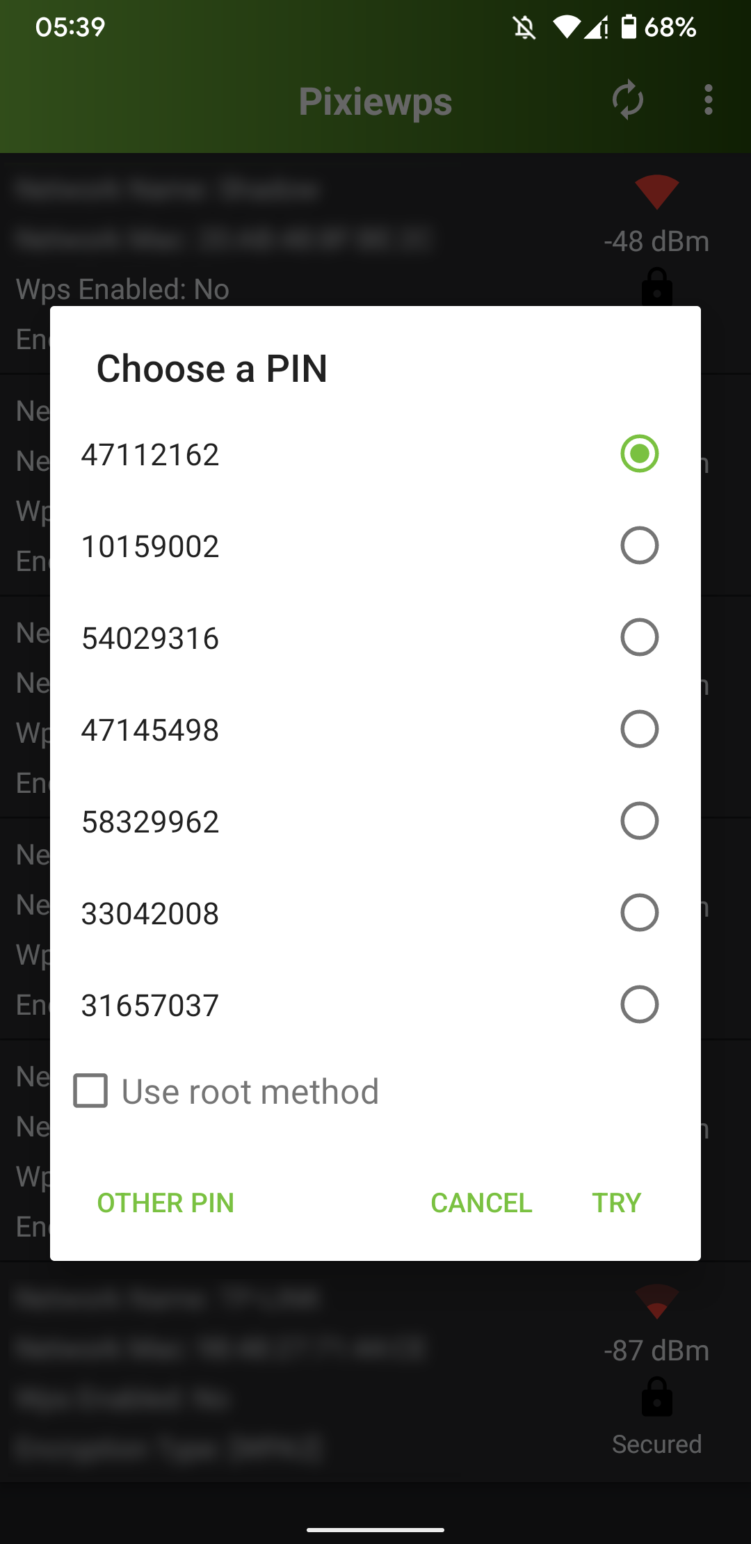 Pixiewps screenshot