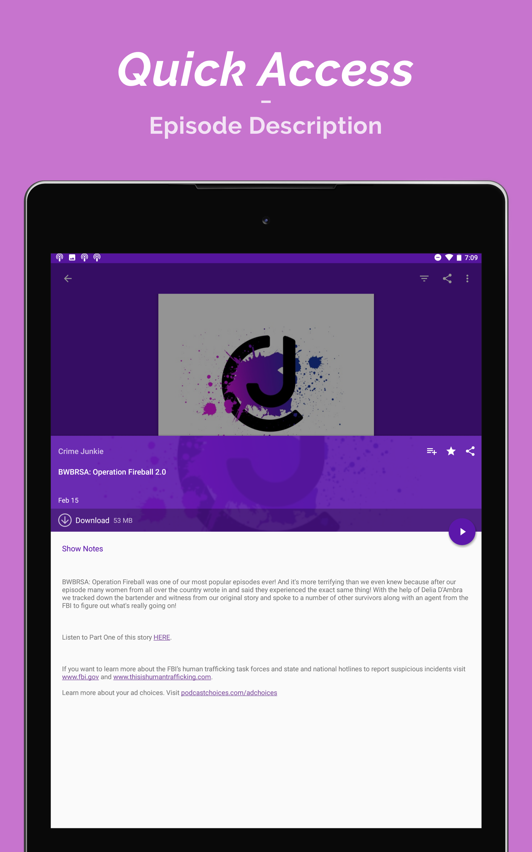 Podcast Player APK screenshot