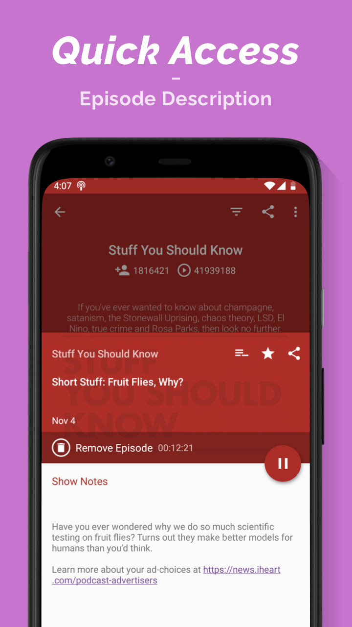 Podcast Player APK screenshot
