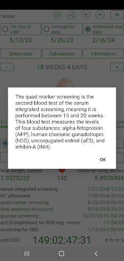 Pregnancy Due Date Calculator APK screenshot
