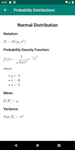 Probability Distributions APK screenshot