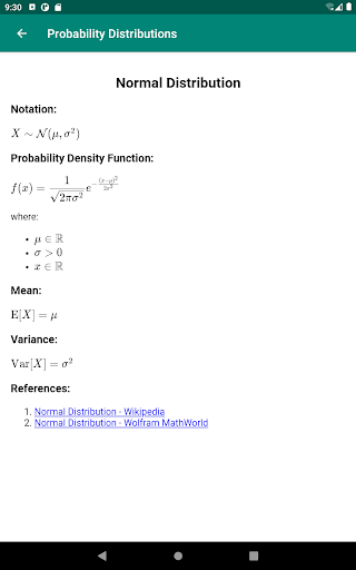 Probability Distributions APK screenshot