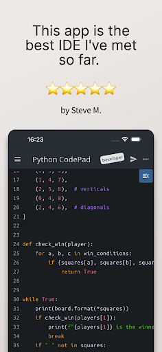 Python Coding Editor & IDE App APK screenshot
