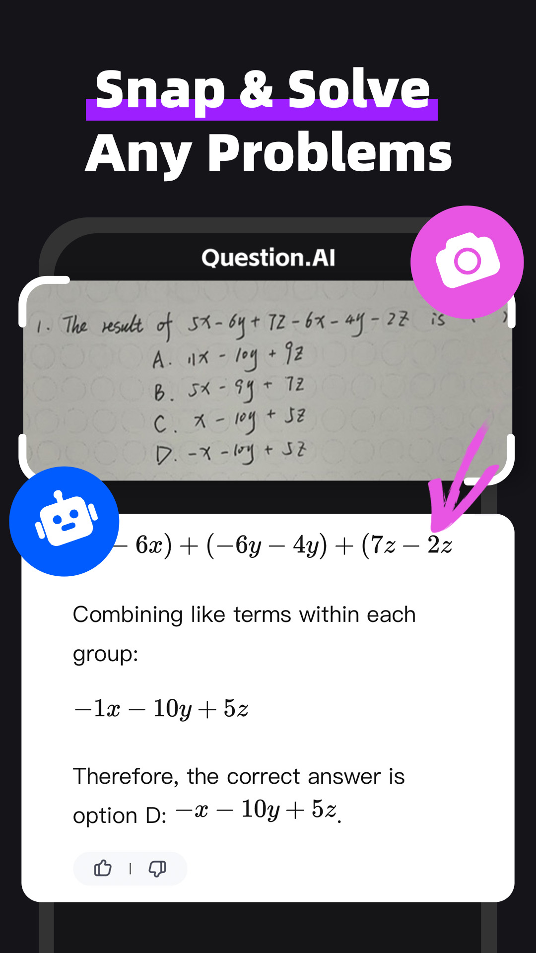 Question.AI - Chatbot&Math AI APK screenshot