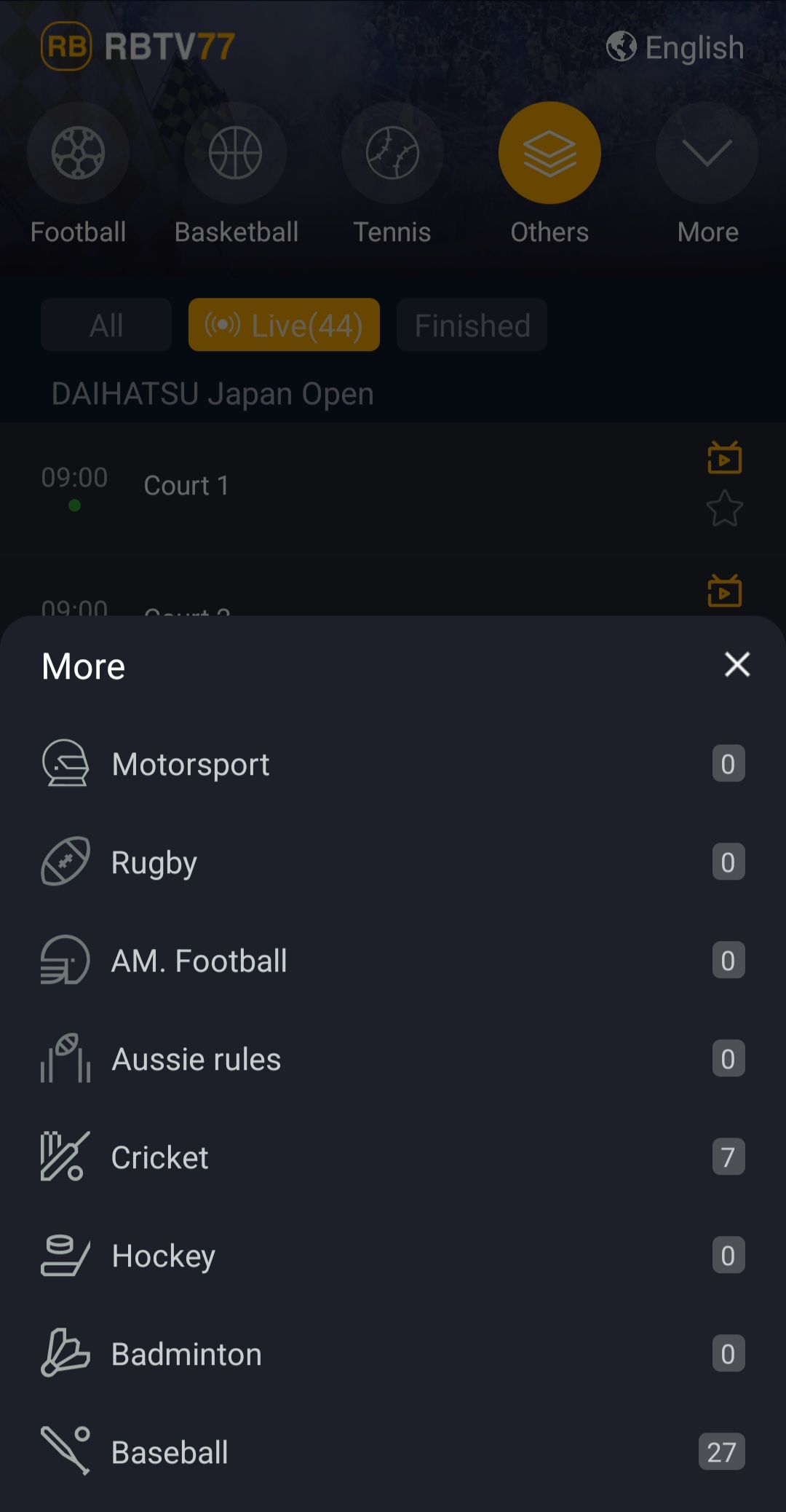RBTV77 APK screenshot