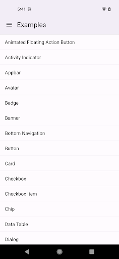 React Native Paper Example APK screenshot