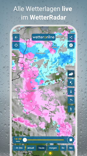 RegenRadar mit Unwetterwarnung APK screenshot