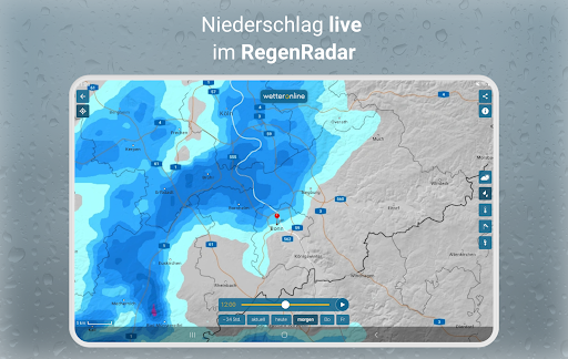 RegenRadar mit Unwetterwarnung APK screenshot