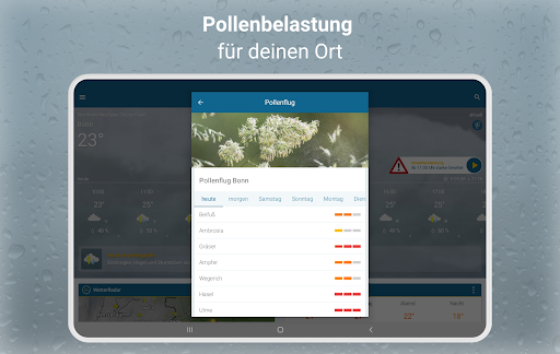 RegenRadar mit Unwetterwarnung APK screenshot