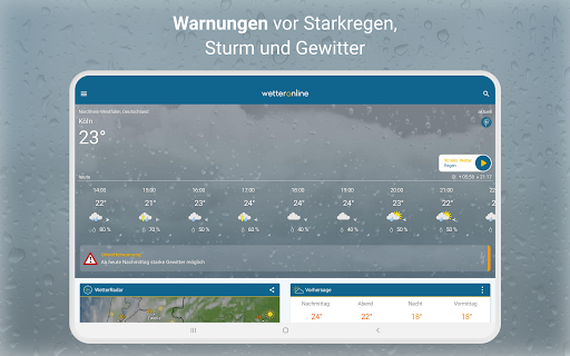 RegenRadar mit Unwetterwarnung APK screenshot