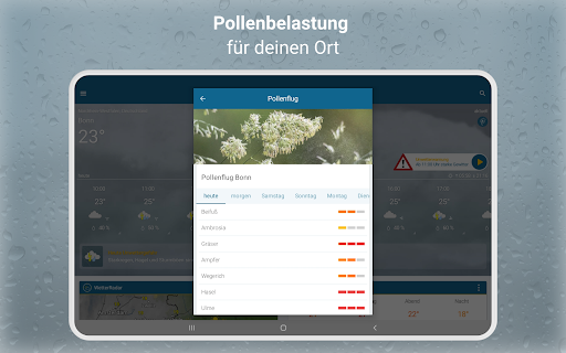 RegenRadar mit Unwetterwarnung APK screenshot