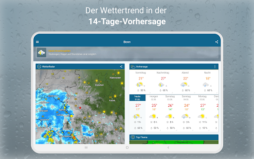 RegenRadar mit Unwetterwarnung APK screenshot
