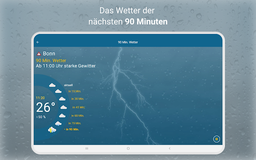 RegenRadar mit Unwetterwarnung APK screenshot
