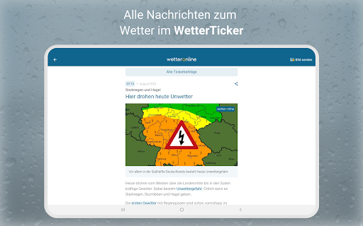 RegenRadar mit Unwetterwarnung APK screenshot