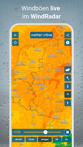 RegenRadar mit Unwetterwarnung APK screenshot