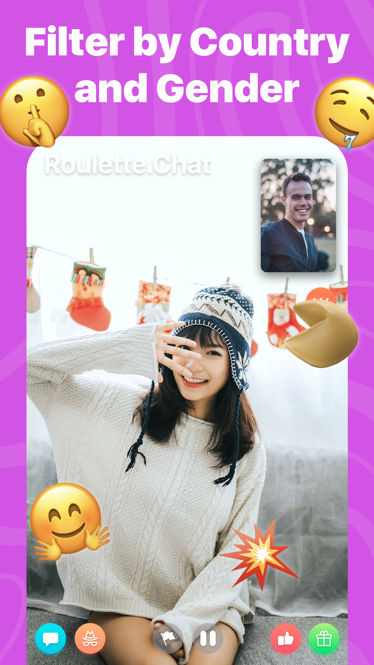 Roulette Chat Video Omegle Ome APK screenshot