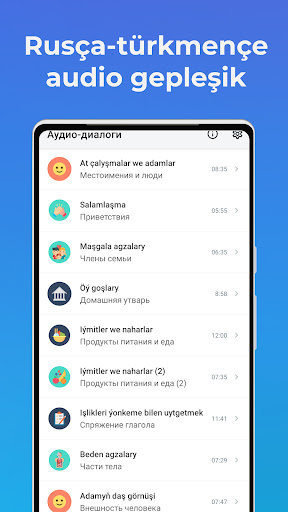 Rusça-türkmençe audio gepleşik APK screenshot