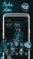 Sad Boy Neon Theme APK screenshot