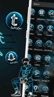 Sad Boy Neon Theme APK screenshot