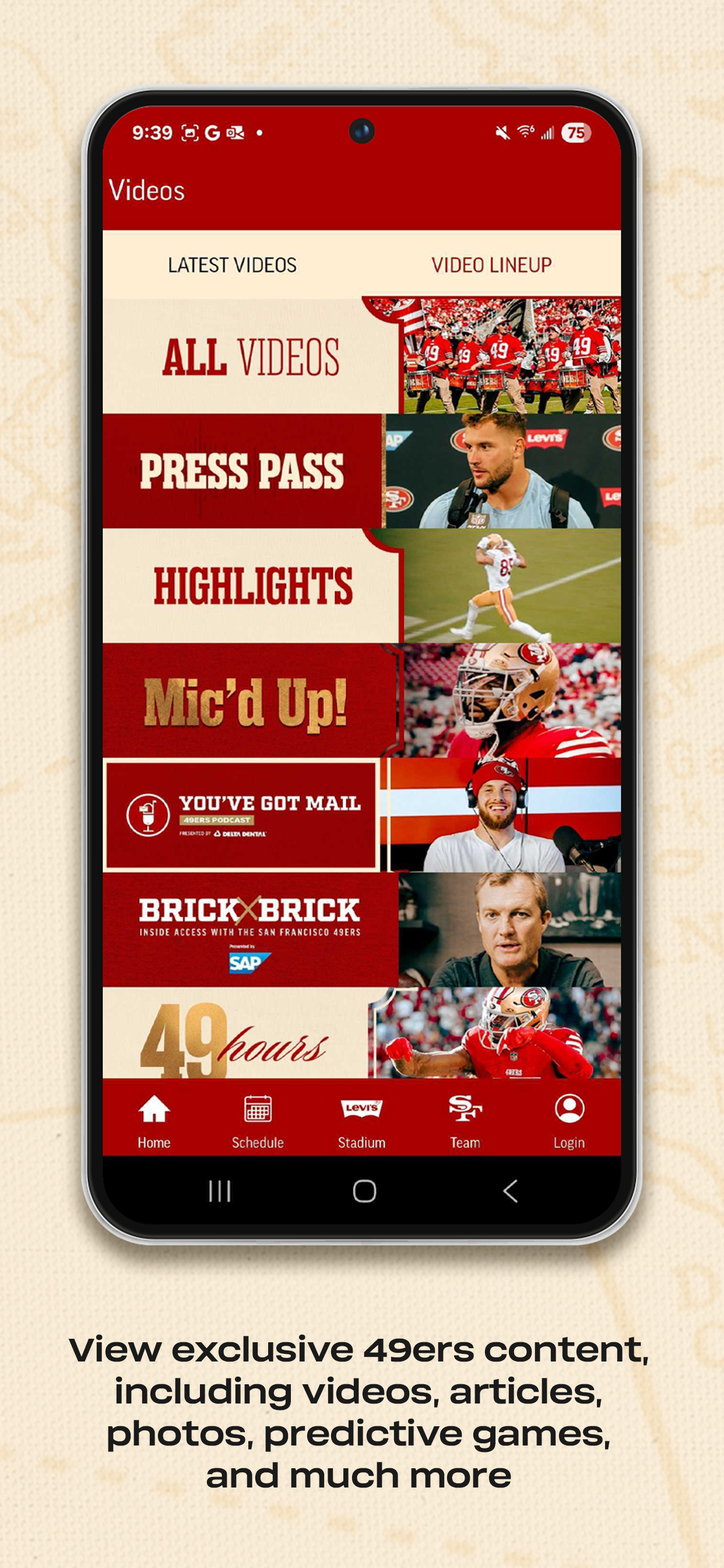 San Francisco 49ers APK screenshot